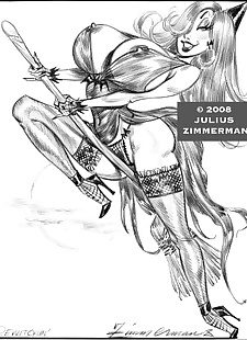  pics Collected artwork of Julius Zimmerman, power girl , jessica rabbit , dark skin  yuri